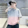 Camiseta de Manga Corta Dopamina de Verano para Niños, Top Estilo Verano Color Sólido Cuello Redondo Manga Corta Uniforme de Clase para Bebé Camiseta Básica Moderna