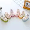 Meias de Chão para Bebê Estilo Fino Primavera e Verão Desenho de Coelho Fofo Antiderrapantes Internas Meias para Bebê e Criança Pequena Sapatos de Chão para Crianças