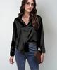 Popular Transfronterizo Primavera y Verano Nueva Camisa de Satén para Mujer Imitación Seda Camisa de Manga Larga Top Ropa de Mujer Comercio Exterior Europeo y Americano