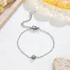 Pulsera ajustable de titanio y acero con incrustación de un solo diamante, a la moda, simple, se puede usar para bañarse, oro de 18k, una pulsera de diamante no se decolora