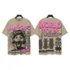 Moda Americana Transfronteriza Hellstar Serie Hellstar Camisetas Casuales de Algodón Impresas para Hombres y Mujeres Verano Sueltas de Manga Corta