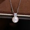 Acessórios DIY Brincos de Tarraxa com Pérola em Prata Esterlina S925 Pingente Base Vazia Quadrada Simples Brincos com Diamante Único Conjunto de Pingente de Colar 7-12