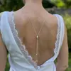 Collar de Perlas Popular Transfronterizo Estilo Europeo y Americano Sexy Borla Cadena Trasera en Forma de Y Cadena Corporal Exagerada de Moda Accesorios