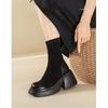 Botines Estilo Europeo para Mujer Tacón Grueso Otoño e Invierno 2023 Nicho Suela Gruesa Botas Elásticas Aumentadas Botines Casuales Ajustados Tendencia ins