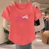 Moda Gestante Plus Size Liquidação de Exportação Desconto Feminina Etiqueta Cortada Removida da Etiqueta de Balcão Moda Transfronteiriça Camiseta Estampada de Manga Curta Verão