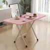 Mesa plegable simple para hogar, apartamento pequeño, mesa para comer pequeña, mesa de estudio para estudiantes, dormitorio, portátil, doble barra, mesa de flexiones de suelo
