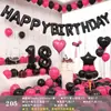 Cenário de Decoração de Aniversário Balões Cerimônia de Maioridade Meninos Meninas Parede de Fundo Props Digitais de Festa Atmosfera de Alto Padrão