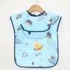 Babador Infantil Algodão Impermeável e Anti-Sujeira Bebê Comer Babador Verão Infantil Sem Mangas Bolso de Arroz Roupa Protetora para Meninos e Meninas