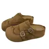 Sandalias tipo Birkenstock sin cierres de suela gruesa para mujer, nueva colección otoño 2006, que aumentan la altura, fáciles de poner, diseño retro, adecuadas para usar al aire libre