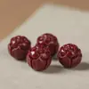 Pulsera Auténtica de Mineral Crudo Cinabrio Arena Dorada Púrpura Arena Roja Imperial Accesorios de Semilla de Loto Venta al por Mayor Dropshipping