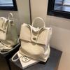 Mochila de estilo coreano para mujer, bolso de PU multifuncional, sencillo y a la moda, informal, de hombro, 2023