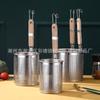Colador de polvo de acero inoxidable, colador de polvo de cocina Malatang, filtro de malla, tamiz, cuchara para fideos, olla caliente, olla caliente para carne, cesta para verduras