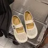 Chinelos Planos de Malha Trançada para Mulheres, Novo Estilo Verão 2026, Para Usar ao Ar Livre, Sola Macia, Sapatos Fisherman Vazados Respiráveis