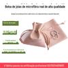 Calça com Bolso de Aba e Cordão Personalizada com Logo Microfibra Genuína Joias Talheres Anti-Oxidação Pequena Bolsa para Joias Cordão Bolsa de Armazenamento de Veludo
