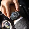 CHENXI Luz de la Mañana Deportiva de Moda Esfera Grande para Hombre Cronógrafo Multifuncional Fase Lunar Impermeable Silicona Reloj de Cuarzo