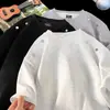 Camiseta de Verano para Hombre Estilo Americano High Street de Manga Corta, Diseño de Remaches Nicho, Top Casual de Cuello Redondo de Media Manga