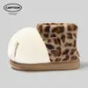 Lindas Pantuflas de Algodón con Forma de Pata de Gato para Mujer, Nuevos Zapatos de Algodón Cálidos de Felpa de Caña Alta para el Hogar de Invierno para Mujer al por Mayor