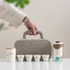 Juego de Té Pequeño para Viaje, Set Pequeño para Uso al Aire Libre, Tetera y Taza Portátil Personal, Taza Portátil de Cerámica de Preparación Rápida