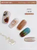 Atmósfera de Otoño e Invierno Ámbar Difuminado Uñas Portables Puras Hechas a Mano Uñas Removibles Blanqueadoras Parches para Uñas Parches para Uñas