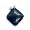 Colar com Pingente Quadrado Oblíquo, Brincos e Acessórios de Joias de Pedra Preciosa Ágata de Cristal Natural, Vendido Quente na Aliexpress Transfronteiriça