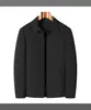 Chaqueta Casual de Negocios para Hombres de Mediana Edad y Mayores Otoño 2026, Cómoda y Transpirable, Color Sólido Casual con Cuello de Solapa