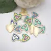 Fabricante de accesorios de joyería con forma de corazón, al por mayor en stock, joyería DIY hecha a mano de aleación, fábrica de accesorios de joyería DIY de goteo de aceite