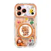 Case Feliz para Celular Apple 17 Pro Max iPhone 15 Fio de Pena Suporte de 16 Pontos 14 Capa Protetora