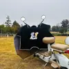 26 Novo Pelúcia Branco Hello Kitty Espesso Impermeável à Prova de Vento Proteção Contra o Frio Manta de Inverno à Prova de Vento Fivela de Chifre Patinete Elétrico