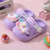 Zuecos infantiles de unicornio para niños pequeños, lindos sandalias de verano para niñas, suela suave, antideslizantes, anticaídas, punta cerrada, venta al por mayor