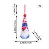 Coleção de ternos de boneca do Dia da Independência Decorações de Velho Sem Rosto de Feriado Americano Ornamentos de Goblins de Boneco Gnomo Luminoso