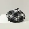Boina Infantil Otoño e Invierno Sombrero de Calabaza para Bebé Niño Bebé Sombrero Octogonal de Pintor Sombrero de Periódico Atractivo de Moda