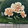 Flores de Papoula Artificiais para Casamento, Adereços de Decoração de Cena de Casamento, Arranjos de Flores Artificiais, Flores Artificiais Grandes