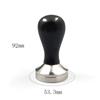 Martillo de polvo de acero inoxidable Martillo de polvo para café italiano Prensa de polvo Mango de madera maciza de 51 mm Martillo de polvo para máquina de café italiana