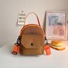 Contraste Cor Nylon Bolsa Quadrada Pequena Ombro Único Crossbody Grande Capacidade Mochila Pequena Hip Hop Street Bolsa de Moda Neutra