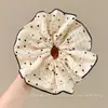 Suave con el cabello, elegante y con estilo, scrunchie, pasador de malla floral pequeño estilo coreano, accesorio para el cabello plisado de estilo de hada