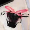 Onda dos Sonhos~Calcinhas de Renda Sexy Estilo Francês para Mulheres, Design Vazado, Puro Desejo, Amarração Cruzada, Forro 100% Algodão, Calcinhas Femininas