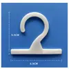 6.9 * 5.5CM gancho de plástico gancho de signo de interrogación GRS bolsa de plástico bolsa de embalaje gancho gancho de signo de interrogación para sombrero Blanco
