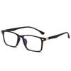 Nova moda quadrada retro homens espelho plano pequena caixa óculos armação TR anti-azul luz miopia moldura 229224