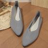 Tamanho grande transfronteiriço 2024 outono novo bico fino boca rasa tecido voador tênis casual fabricantes de sapatos femininos atacado