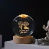 Regalo de Cumpleaños de Alta Gama Bola de Cristal Cielo Estrellado Día de San Valentín Adornos de Escritorio Luz Nocturna Decorativa Lámpara de Mesa