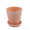 Vaso de Flor de Cerâmica Vermelha Respirável Estilo Nórdico ins Vaso Grande de Flor Cerâmica para Casa Sala de Estar Varanda Interna Vaso para Planta com Prato
