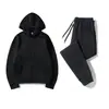 Conjunto de moletom com zíper e calça de moletom outono e inverno para comércio exterior, conjunto esportivo, moletom liso para casal, conjunto de moletom