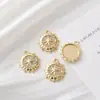 Colgante Chapado Diamante Full Diamond Girasol Europeo y Americano Ojo del Diablo Estrella de Ocho Puntas Accesorios de Joyería Colgante de Collar DIY Pendientes