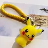 Chaveiro de Corda Trançada Artesanal da Moda, Pingente de Mochila de Desenho Animado Fofo, Chaveiro Promocional de Boneca de Silicone, Pequeno Presente
