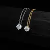 Venta Caliente Transfronteriza Collar de Plata S925 de Cuatro Garras Collar con Colgante de Moissanita Cadena para Clavícula Versátil de Lujo Ligero Simple Al por Mayor