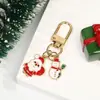 Pingente Chaveiro Série de Natal Desenho Animado Fofo Europeu e Americano Joia de Liga Metálica Presente Pingente de Decoração para Mochila de Casal