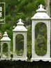 Adornos Portavelas, Lámpara a Prueba de Viento, Jaula para Velas de Mantequilla, Cubierta de Linterna Estilo Europeo, Vidrio con Arte de Hierro, Decoración de Boda, Decoraciones de Guía para Pasillos