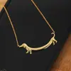 Collar Transfronterizo Europeo y Americano Nuevo Dachshund Perro Lindo Moda Creativa Nicho Cadena para Clavícula para Mujeres