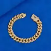Pulsera Cubana de Plata 925 Doble Fila de Moissanita, Hip-Hop Europeo y Americano Transfronterizo de 12 mm, Joyería de Lujo de Alta Gama Hecha a Medida