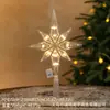 Topo de Árvore de Natal Novo Luminoso Estrela Decoração de Árvore de Natal Suprimentos Fornecimento Transfronteiriço Estrela Transparente Luminosa de Cinco Pontas